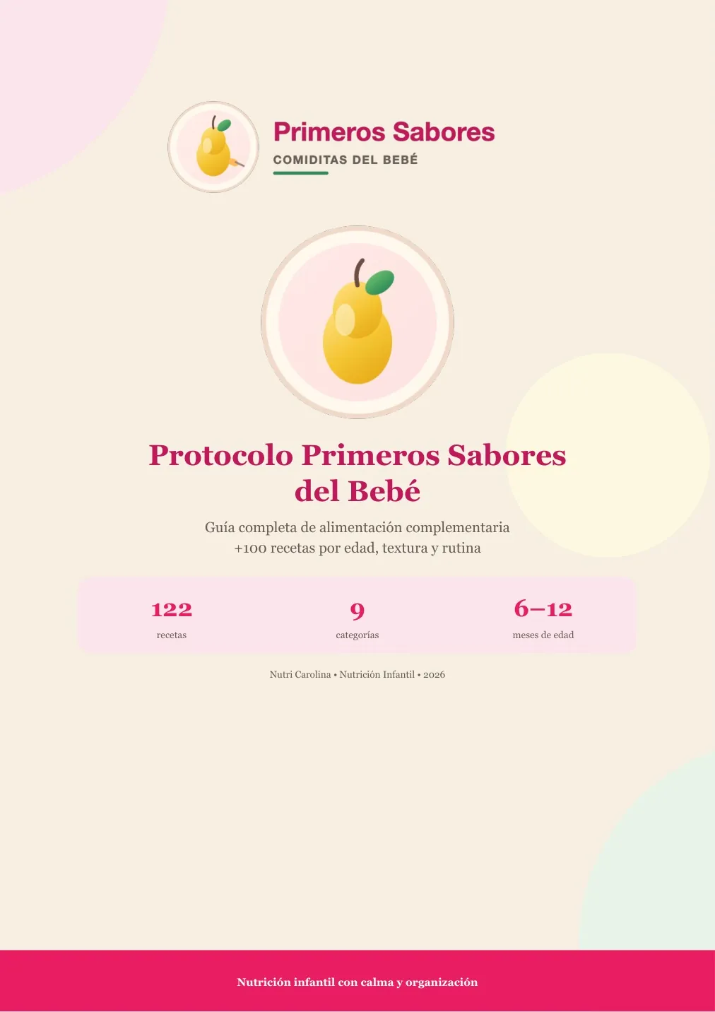 Portada del PDF Primeros Sabores