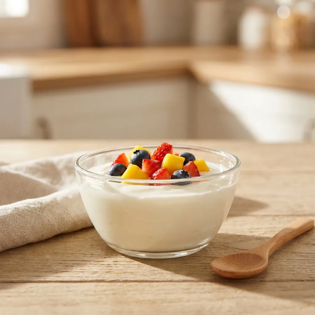 Yogur casero con frutas